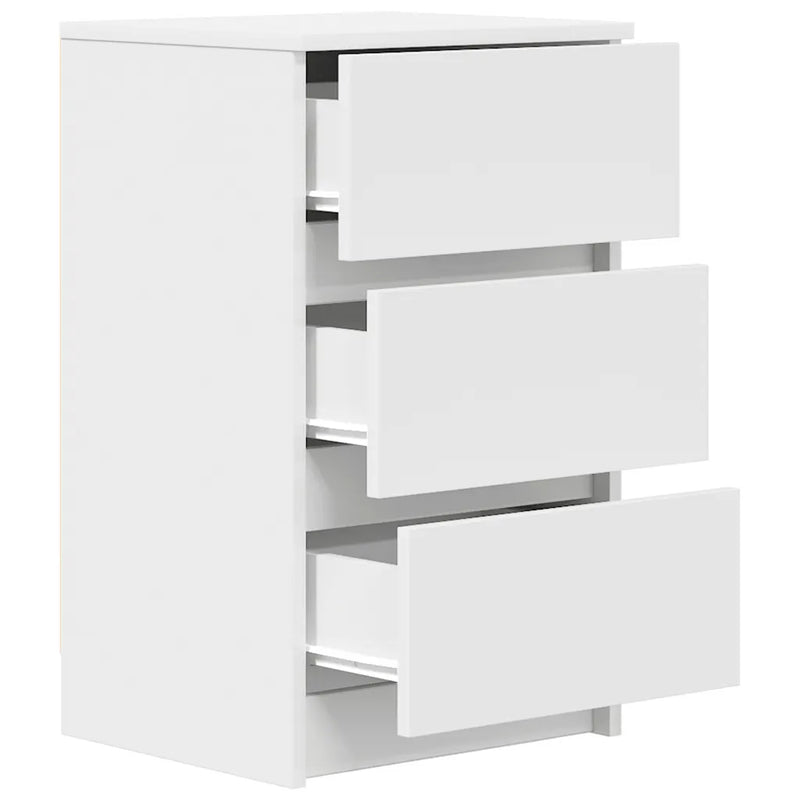 Bedside Cabinets with 3 Drawers 2 pcs White 39x35x65 cm