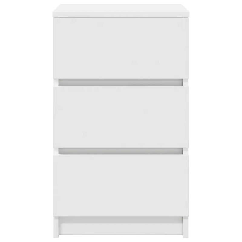 Bedside Cabinets with 3 Drawers 2 pcs White 39x35x65 cm