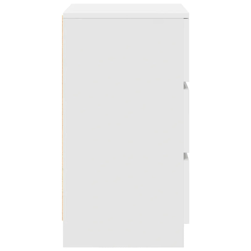 Bedside Cabinets with 3 Drawers 2 pcs White 39x35x65 cm