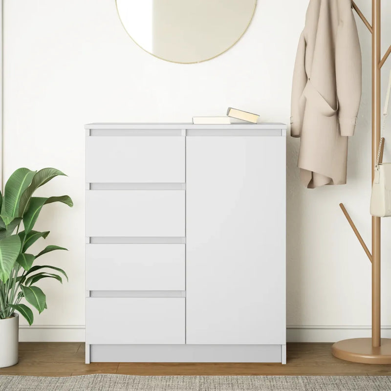 Sideboard with Drawers White 71x35x84 cm Engineered Wood