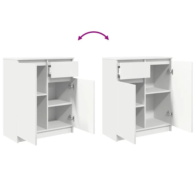 Sideboard with Drawer White 71x35x84 cm Engineered Wood