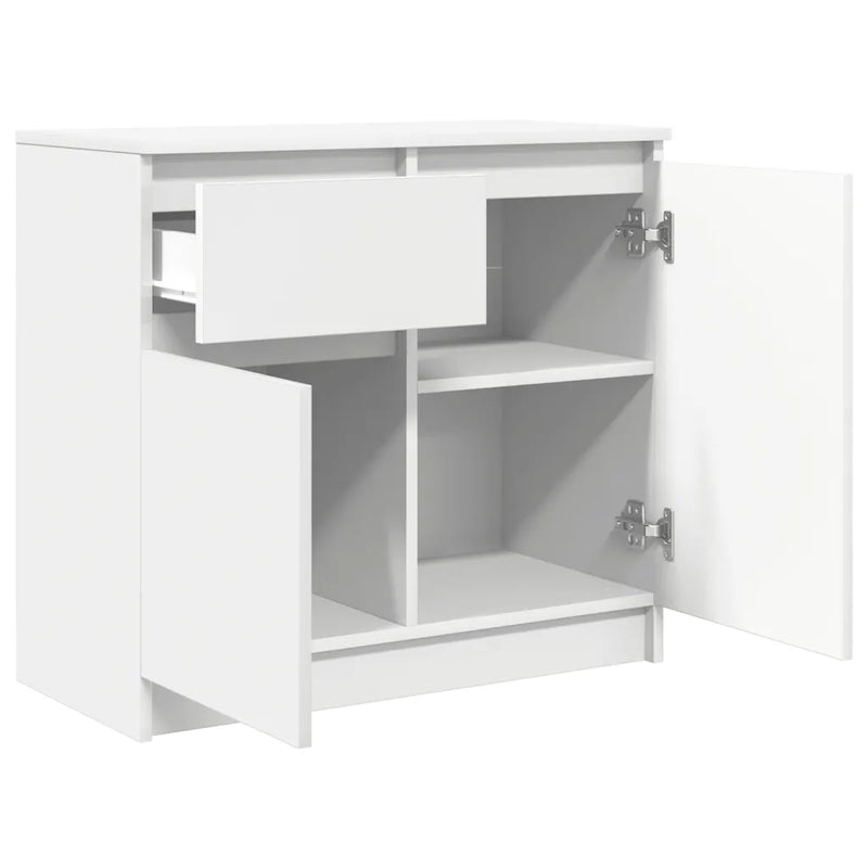Sideboard with Drawer White 71x35x65 cm Engineered Wood