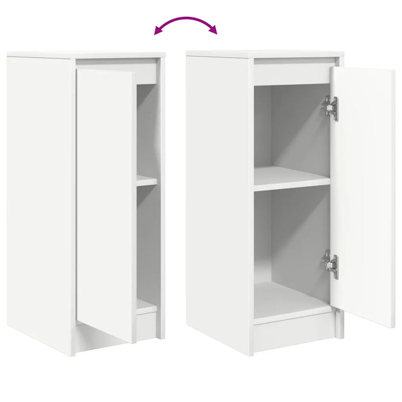 Sideboard White 29.5x34x76 cm Engineered Wood