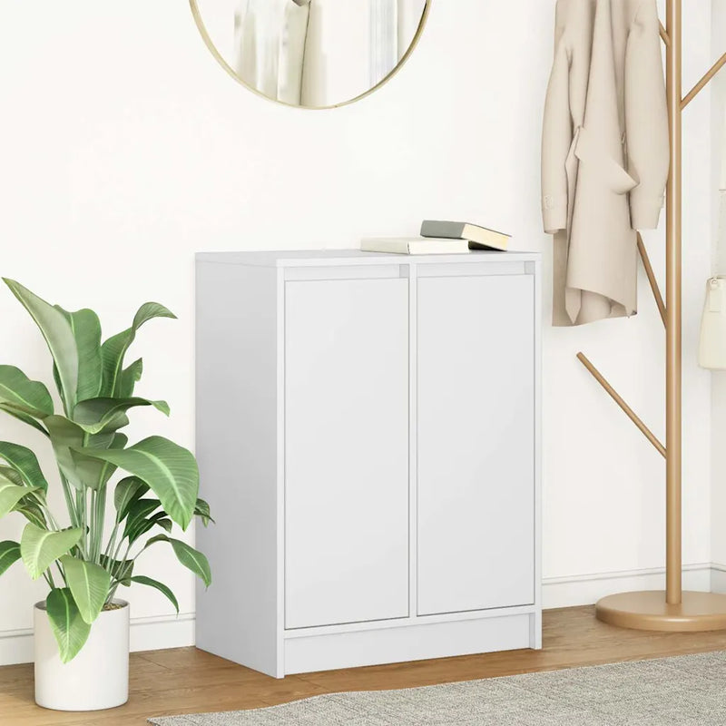 Sideboard White 57x34x76 cm Engineered Wood