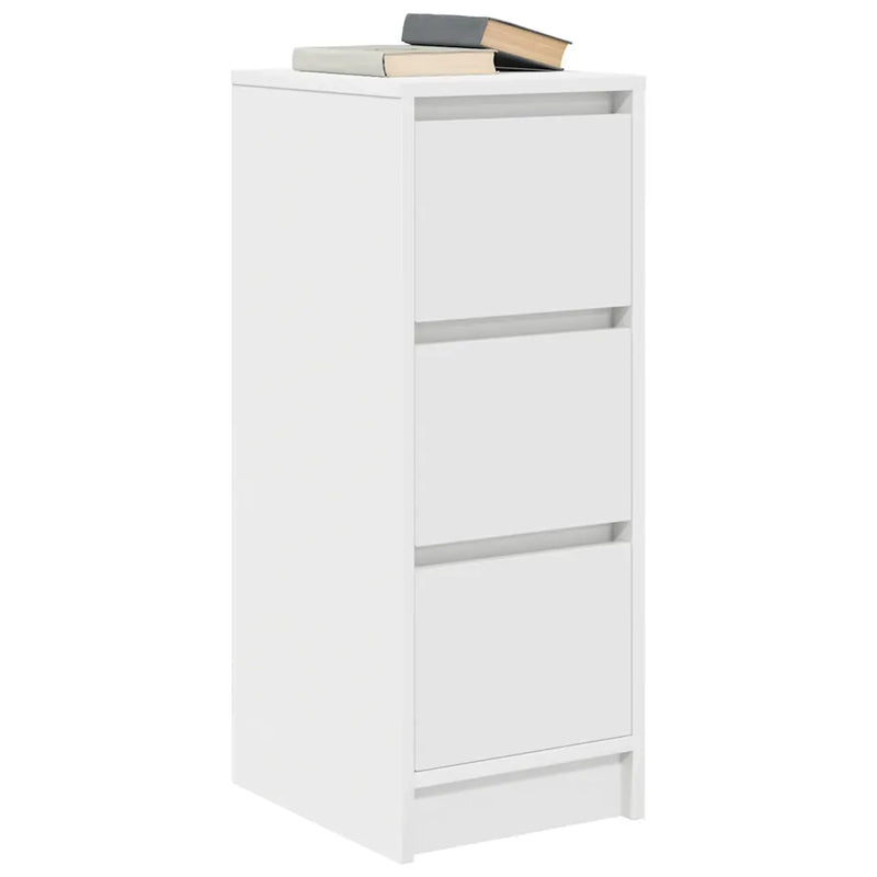 Sideboard White 29.5x34x76 cm Engineered Wood