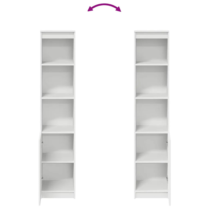 Highboard White 37.5x35x180 cm Engineered Wood
