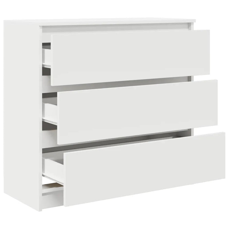 Sideboard White 80x35x76 cm Engineered Wood