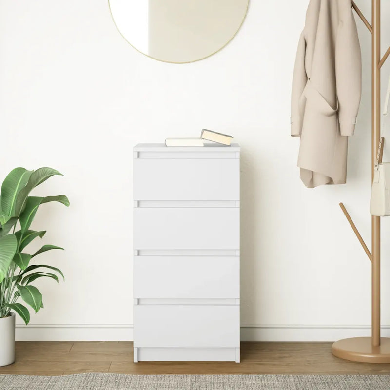 Sideboard White 37.5x35x76 cm Engineered Wood