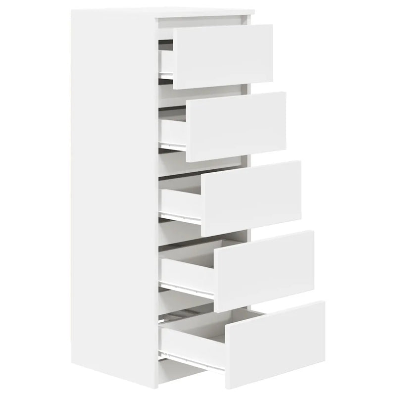 Sideboard with Drawers White 37.5x35x99 cm Engineered Wood