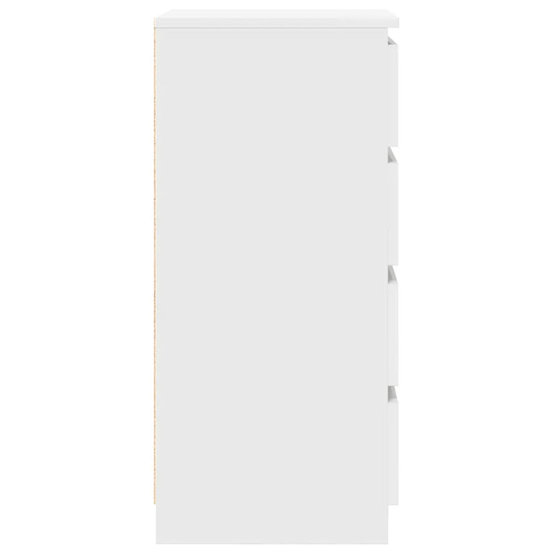 Sideboard with Drawers White 37.5x35x99 cm Engineered Wood