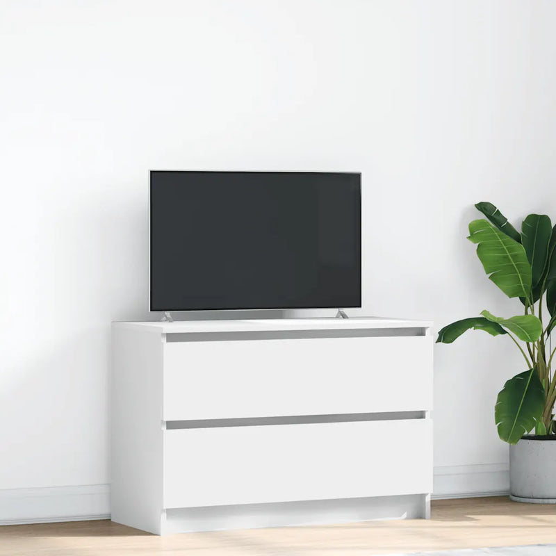 TV Cabinet White 80x35x54 cm Engineered Wood