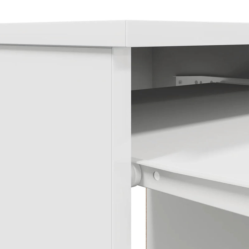 Desk White 86x49x76 cm Engineered Wood