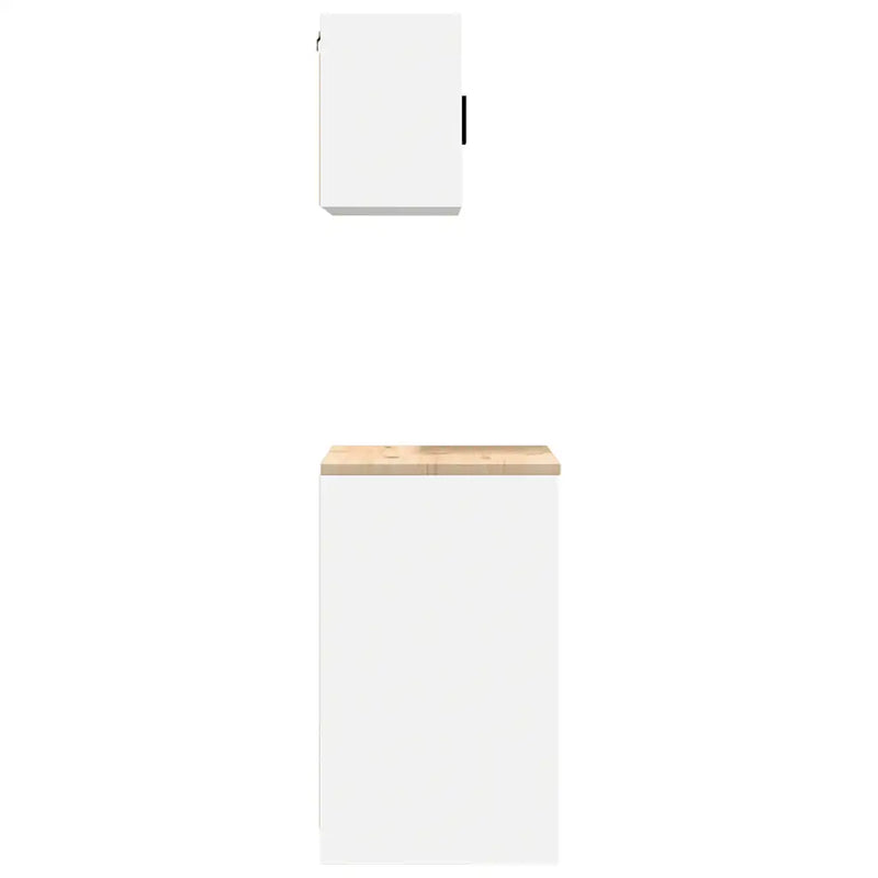 Garage Cabinets 2 pcs White Engineered Wood