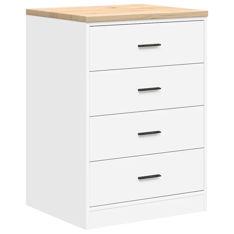 Garage Cabinets 2 pcs White Engineered Wood