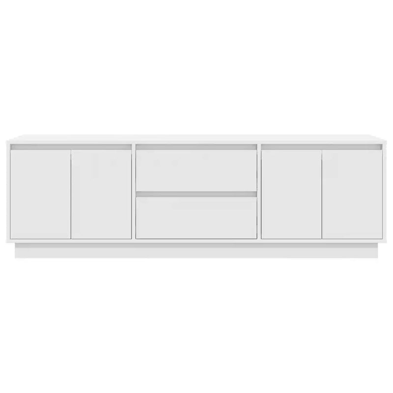 TV Cabinet with LED Lights White 160.5x41x50 cm