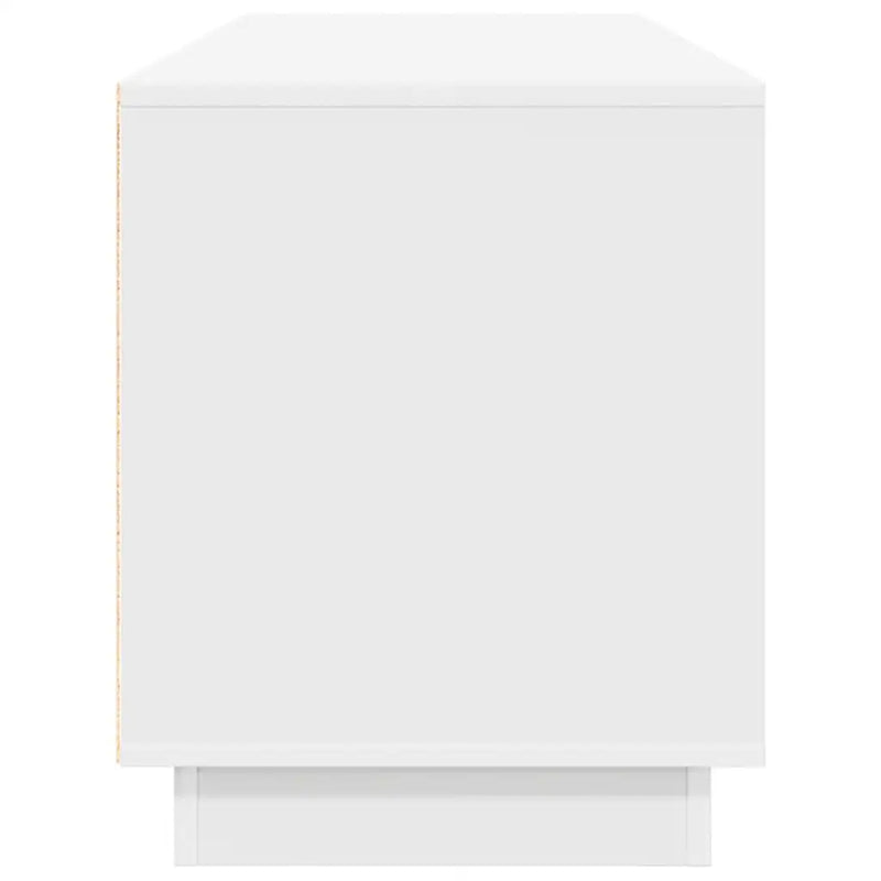 TV Cabinet with LED Lights White 160.5x41x50 cm