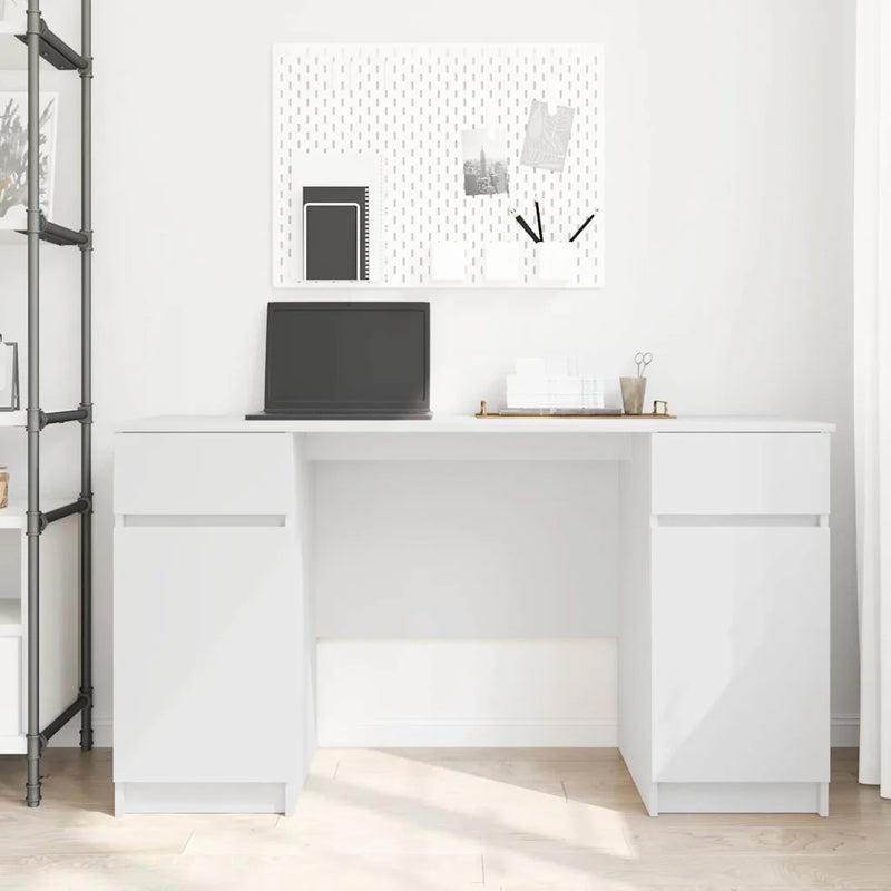 Desk White Engineered wood 140 x 49 x 76 cm
