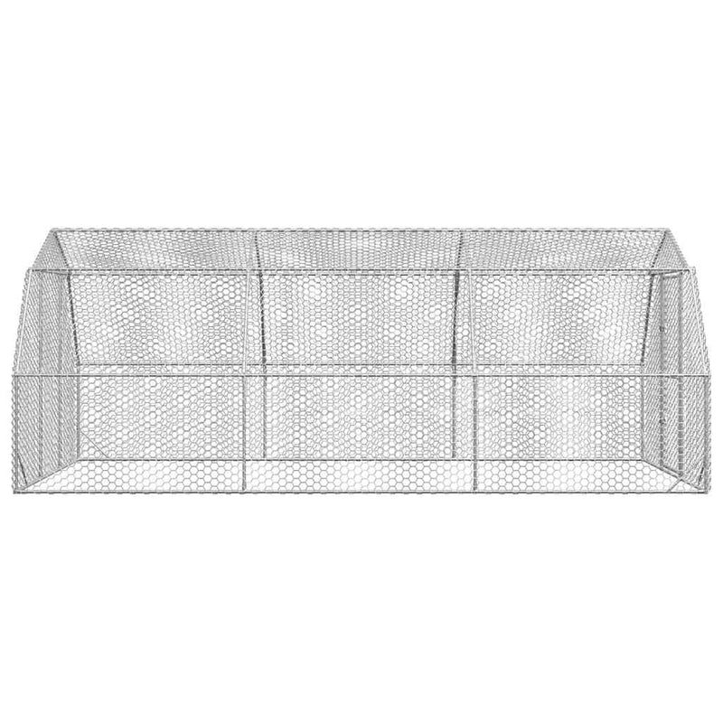 vidaXL Chicken Run 2.5x6x2.25 m Galvanised Steel