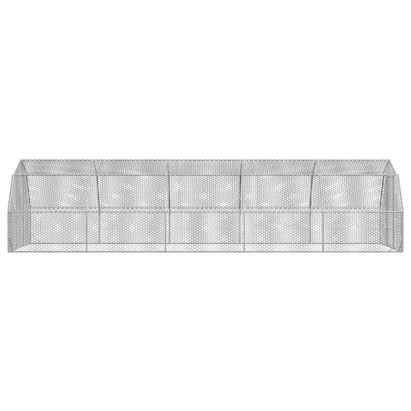 vidaXL Chicken Run 2.5x10x2.25 m Galvanised Steel