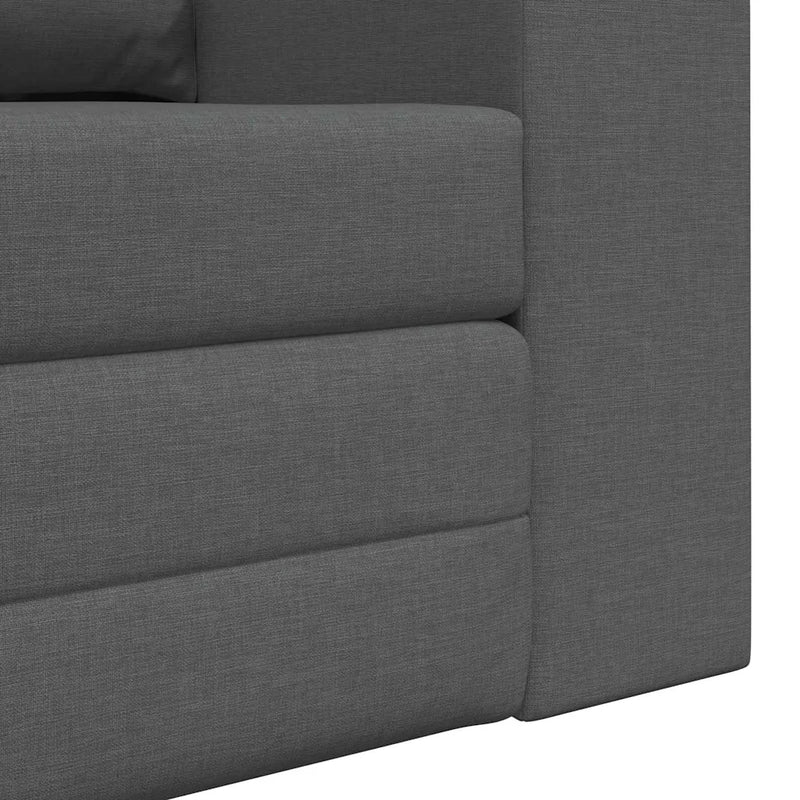 Sofa Bed 60cm Dark Grey Fabric