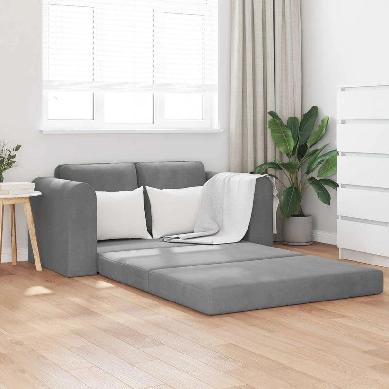 Sofa Bed 60cm Dark Grey Velvet