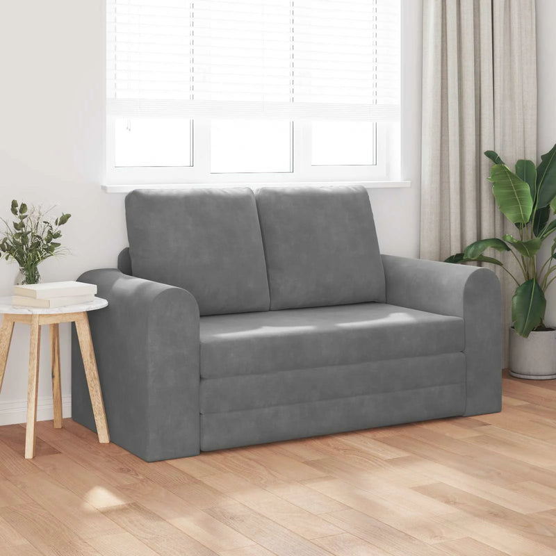Sofa Bed 60cm Dark Grey Velvet