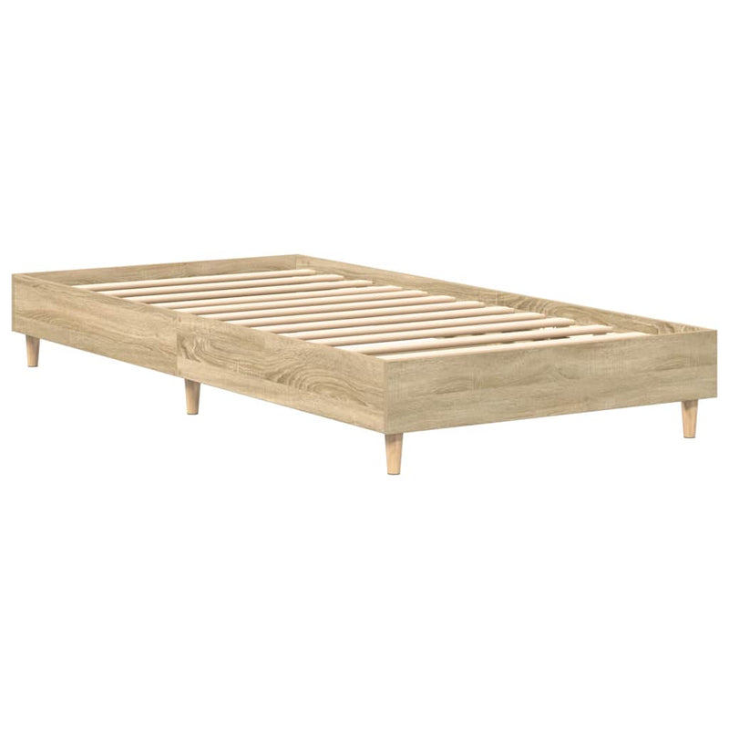 vidaXL Bed Frame No Mattress Sonoma Oak 90x190 cm Engineered Wood