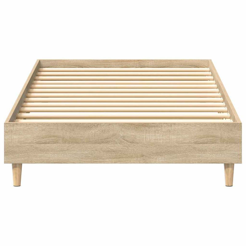 vidaXL Bed Frame No Mattress Sonoma Oak 90x190 cm Engineered Wood