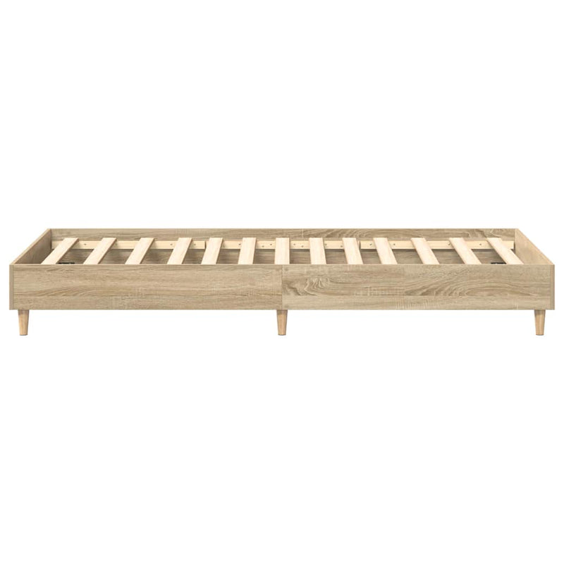 vidaXL Bed Frame No Mattress Sonoma Oak 90x190 cm Engineered Wood
