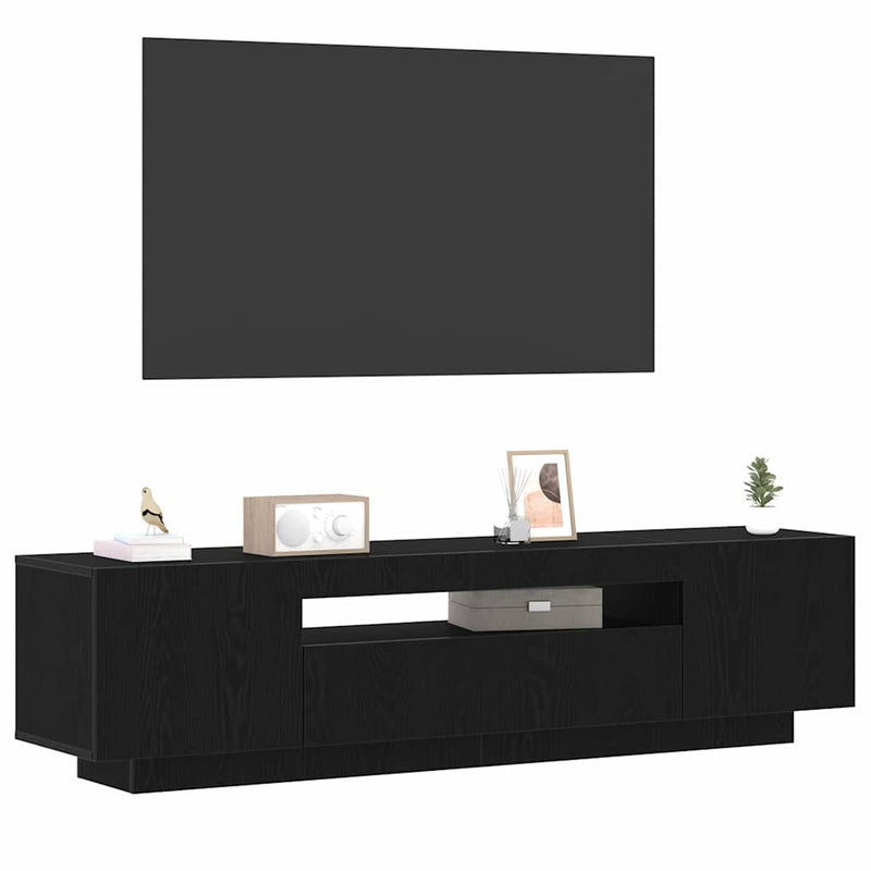 vidaXL TV Cabinet Black 160 x 35 x 40 cm Engineered wood