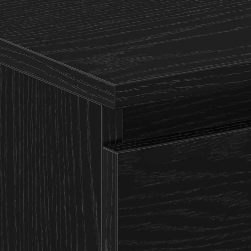 vidaXL Bedside Cabinet 2 pcs Black oak 30 x 30 x 40 cm Engineered wood