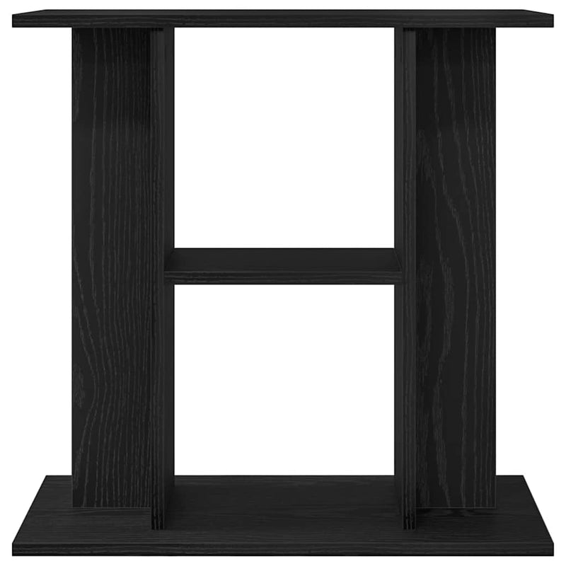 vidaXL Aquarium Stand Black Oak 60x30x60 cm Engineered Wood
