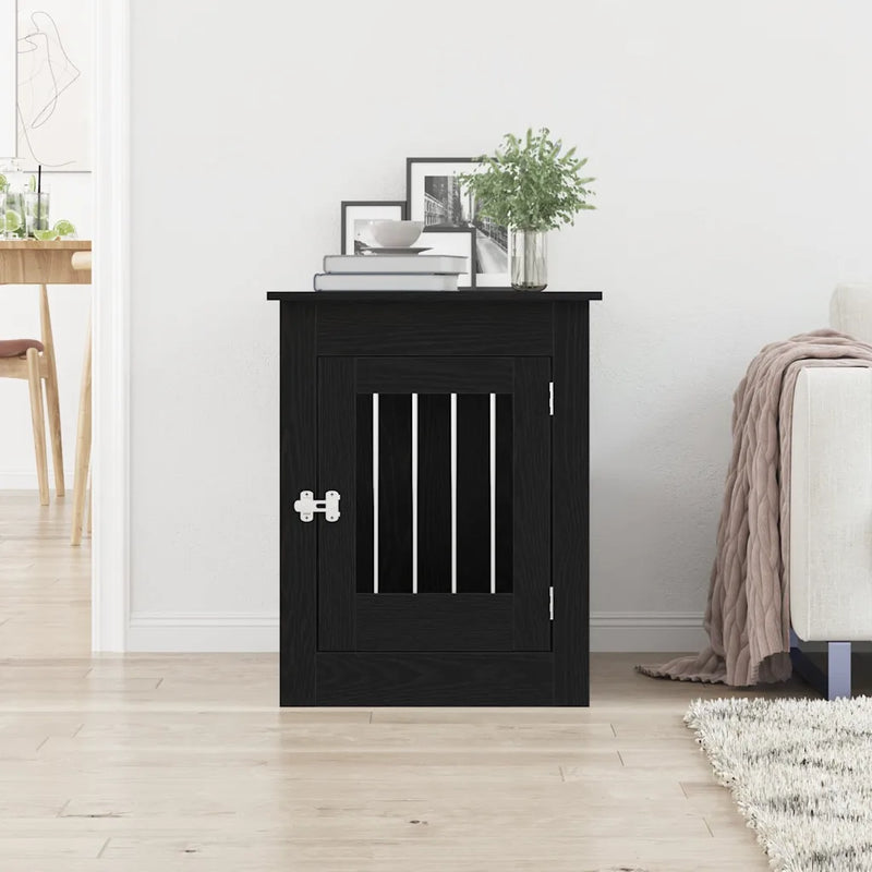 Dog Crate Furniture Black Oak 55x80x68 cm Engineered Wood