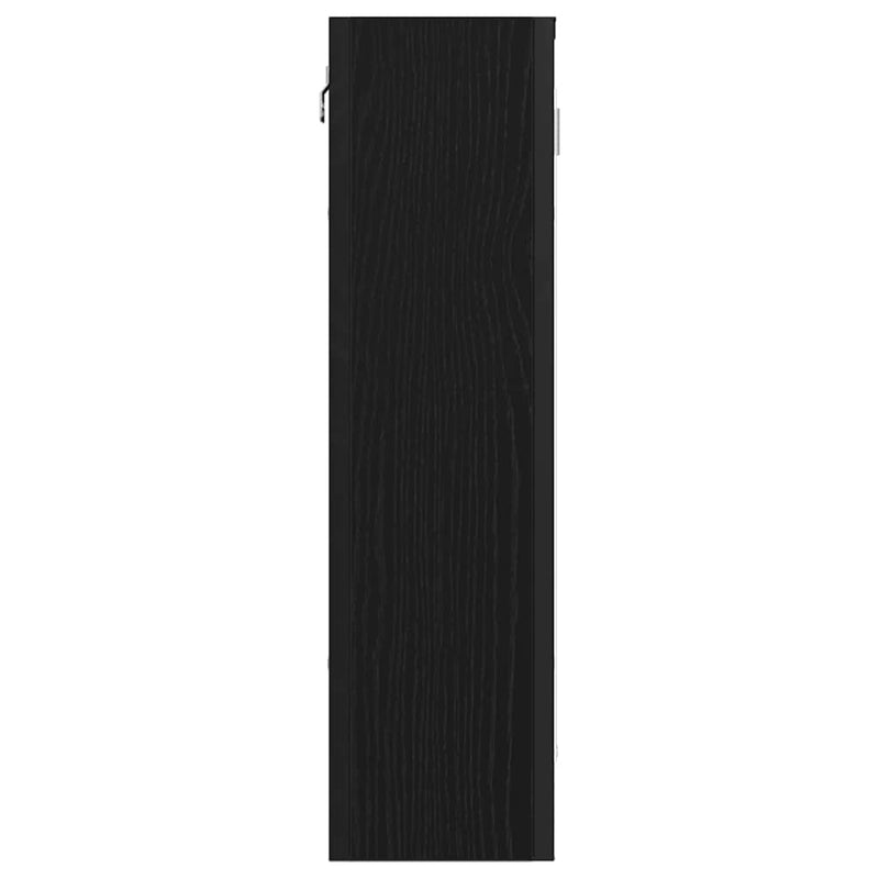 vidaXL Bathroom Mirror Cabinet Black Oak 60x16x60 cm Engineered Wood