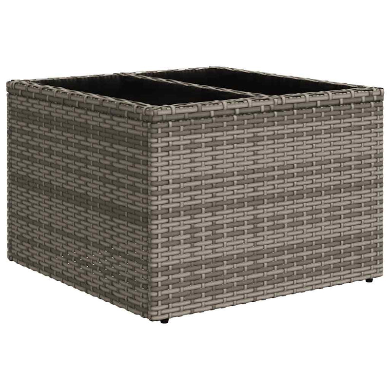 vidaXL 7 Piece Garden Sofa Set with Cushions Grey Poly Rattan