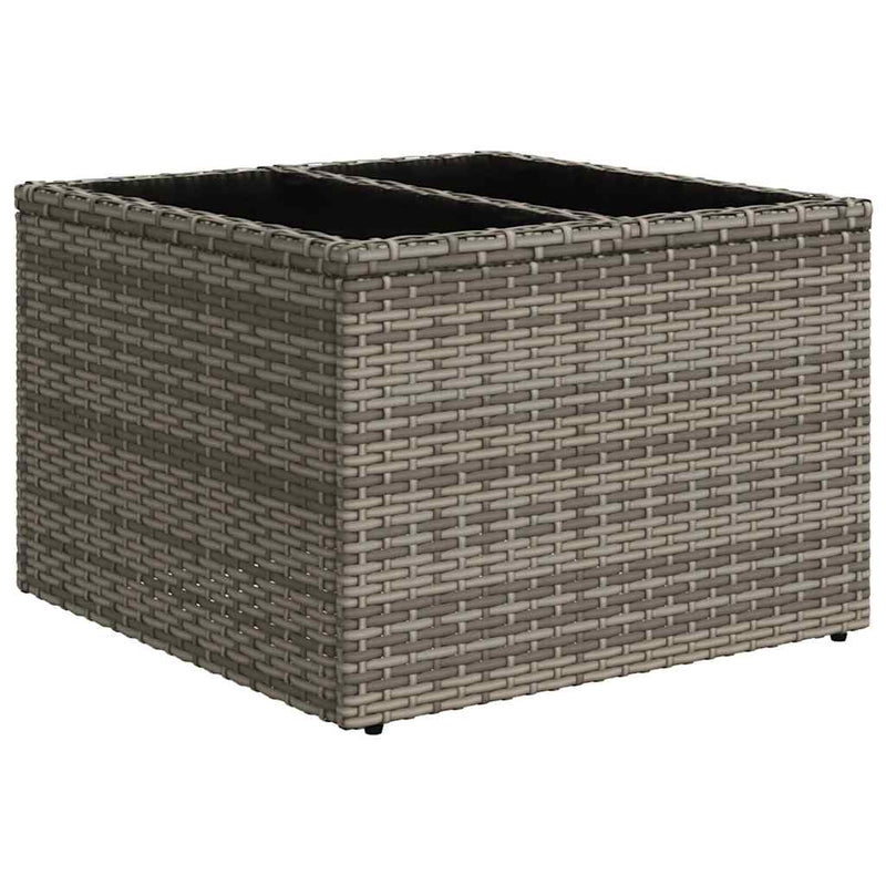 vidaXL 7 Piece Garden Sofa Set with Cushions Grey Poly Rattan