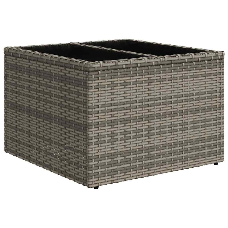 vidaXL 7 Piece Garden Sofa Set with Cushions Grey Poly Rattan