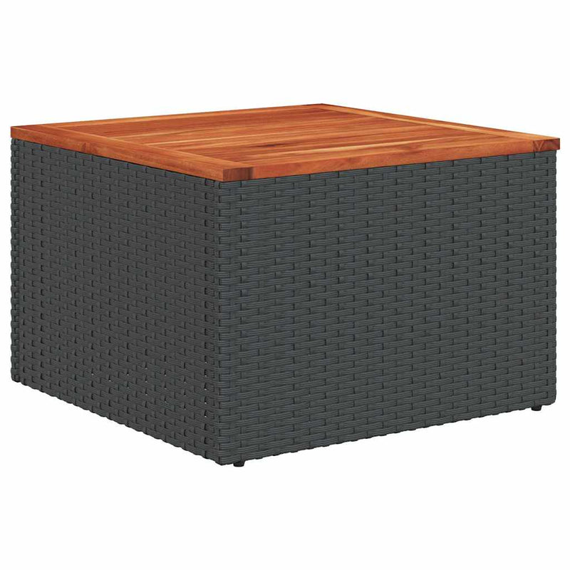 vidaXL 8 Piece Garden Sofa Set with Cushions Black Poly Rattan