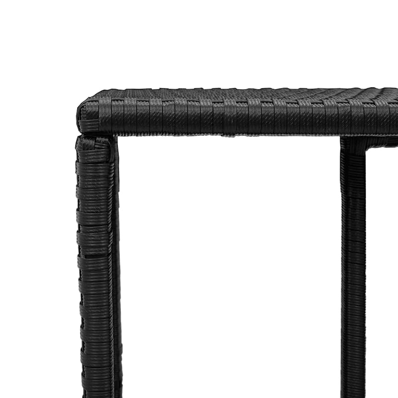 vidaXL 10 Piece Garden Sofa Set with Cushions Black Poly Rattan