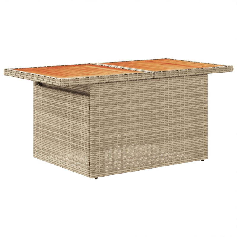 vidaXL 10 Piece Garden Sofa Set with Cushions Beige Poly Rattan