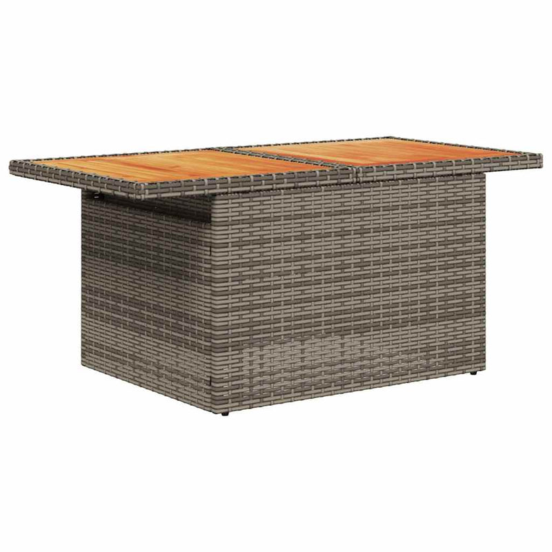 vidaXL 8 Piece Garden Sofa Set with Cushions Grey Poly Rattan