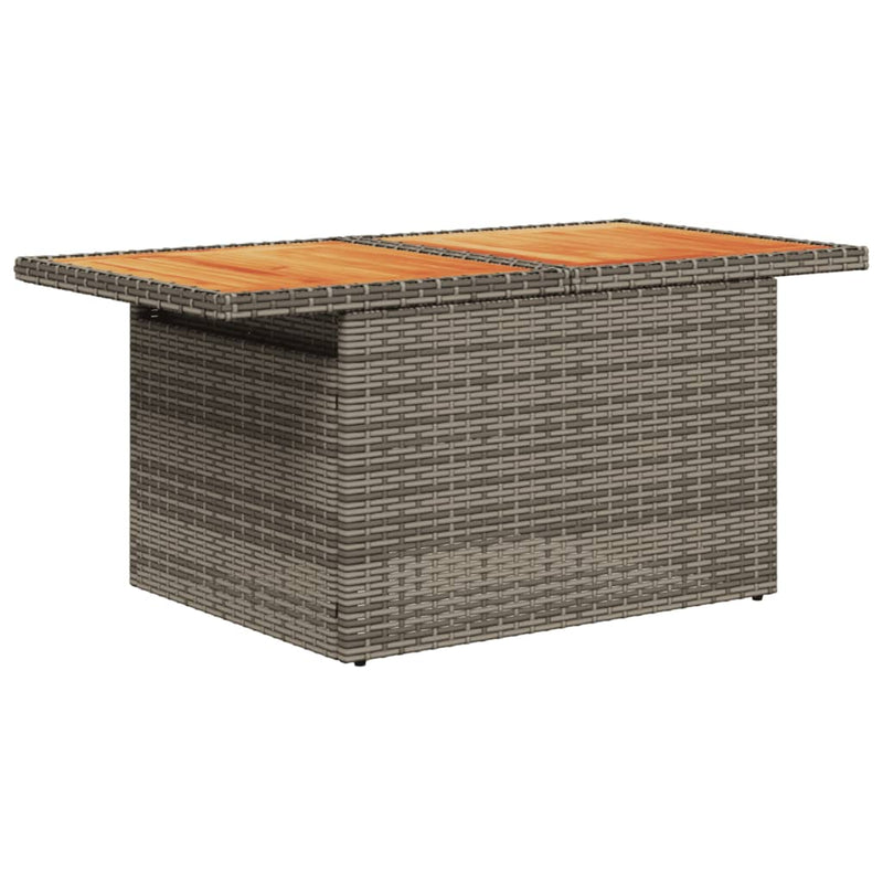 vidaXL 9 Piece Garden Sofa Set with Cushions Grey Poly Rattan