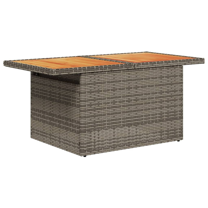 vidaXL 11 Piece Garden Sofa Set with Cushions Grey Poly Rattan