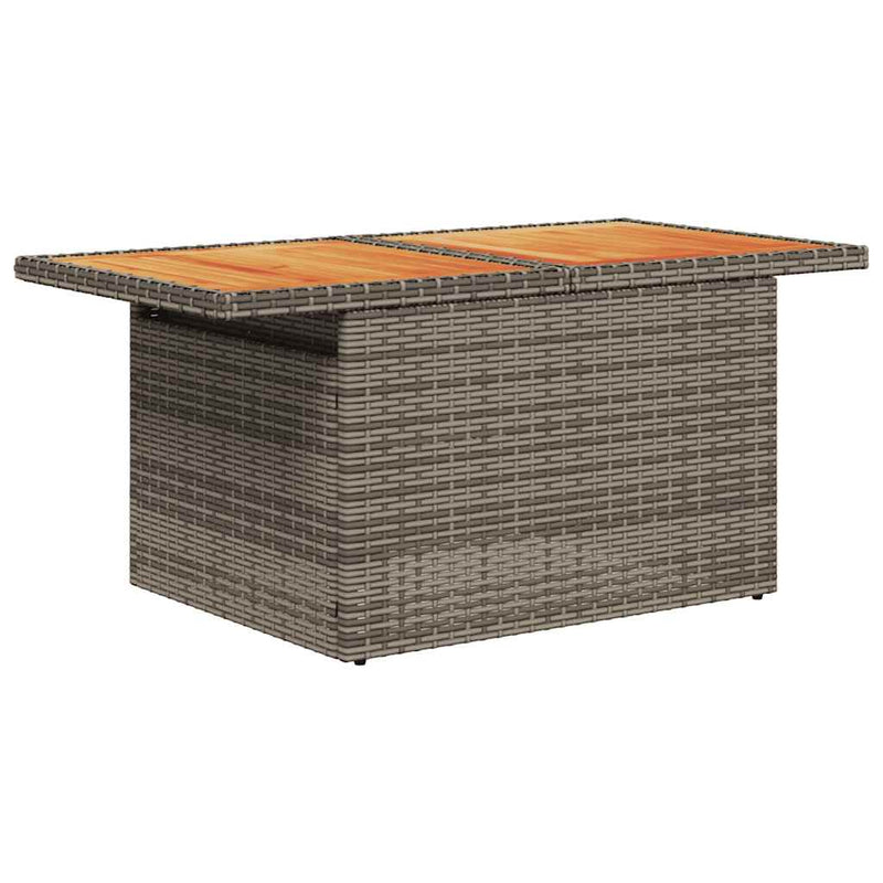 vidaXL 8 Piece Garden Sofa Set with Cushions Grey Poly Rattan