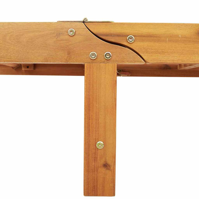 vidaXL Sun Lounger Reclining Brown 63 x 199 x 85cm Solid Acacia wood