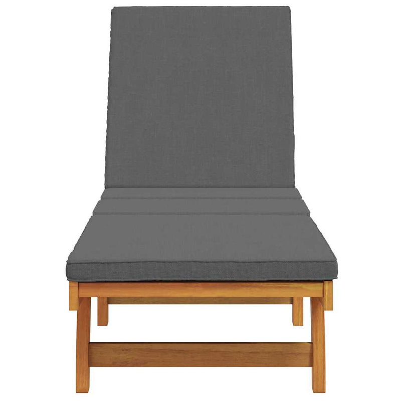 vidaXL Sun Lounger Reclining Brown 63 x 199 x 85cm Solid Acacia wood