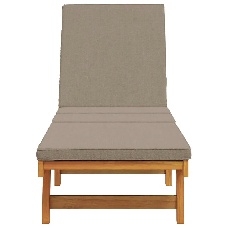 Sun Lounger Reclining Brown 199 x 63 x 85 cm Solid Acacia Wood