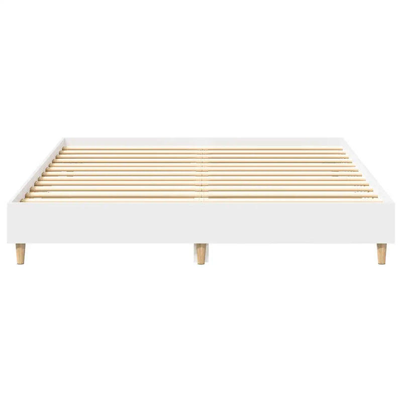 Bed Frame No Mattress White 150x200 cm Engineered Wood