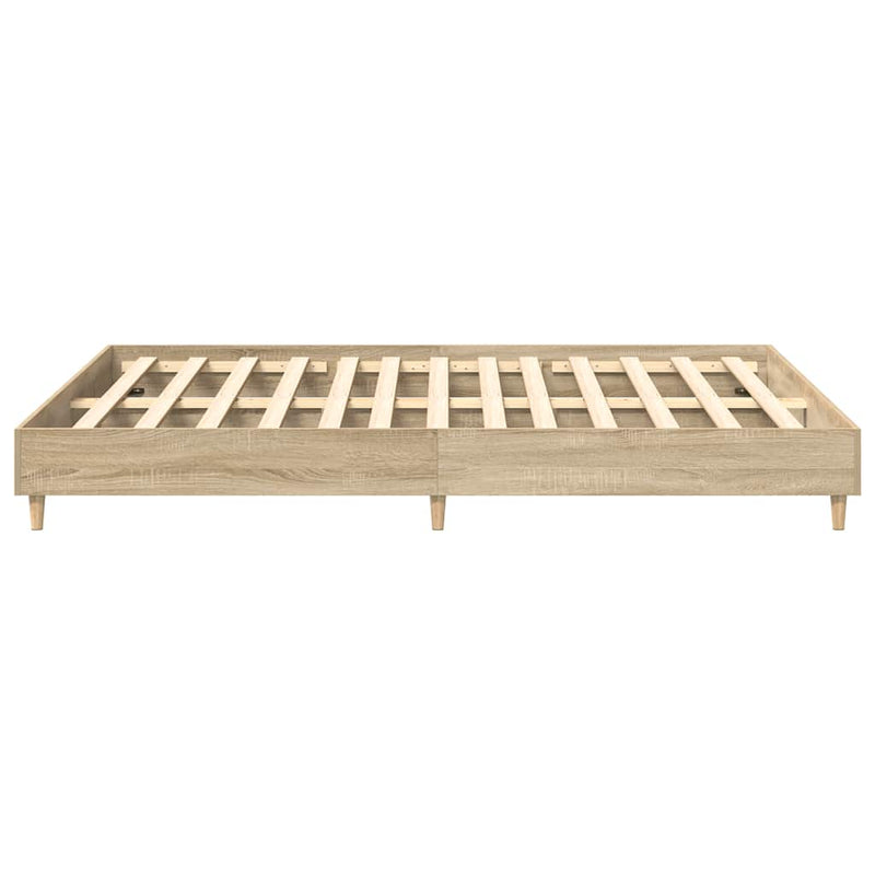 vidaXL Bed Frame No Mattress Sonoma Oak 150x200 cm Engineered Wood