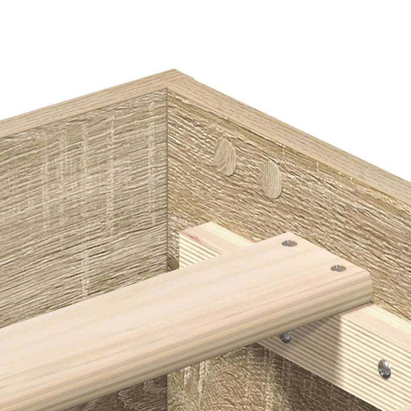 vidaXL Bed Frame No Mattress Sonoma Oak 150x200 cm Engineered Wood